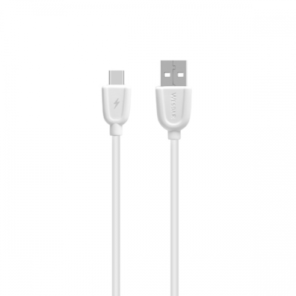 WESDAR CABLE USB A TYPE-C T32 TYPE-C WHITE 1MT