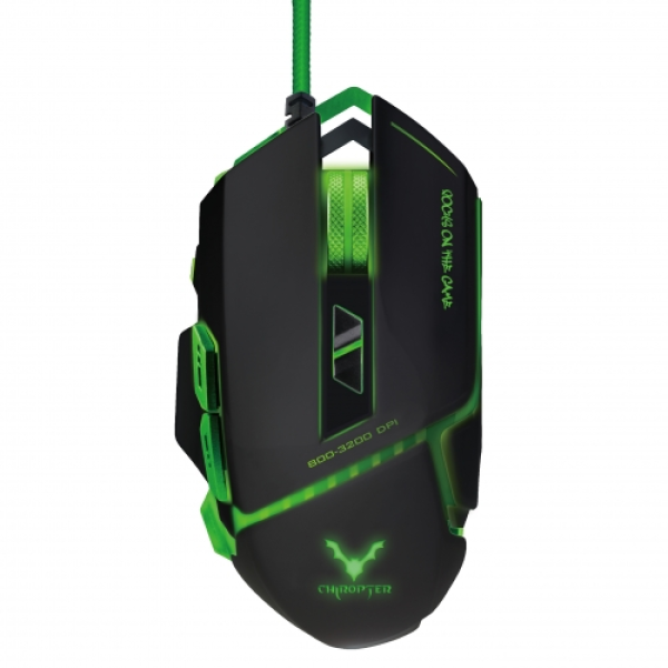 WESDAR MOUSE GAMING GM2 NEGRO - LED VERDE