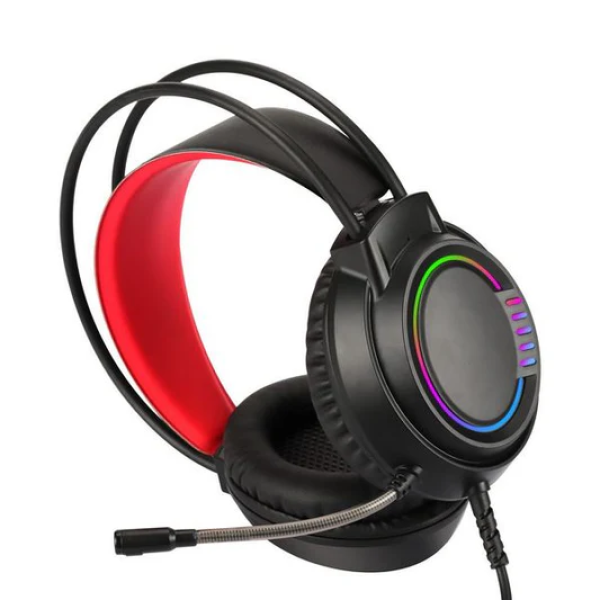 WESDAR AUDIFONO GH6 GAMING 7.1 3.5MM NEGRO Y ROJO