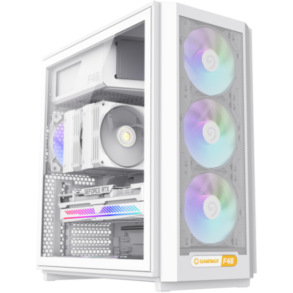 GABINETE GAMER GAMEMAX F46 WHITE ATX P/N F46 WHITE