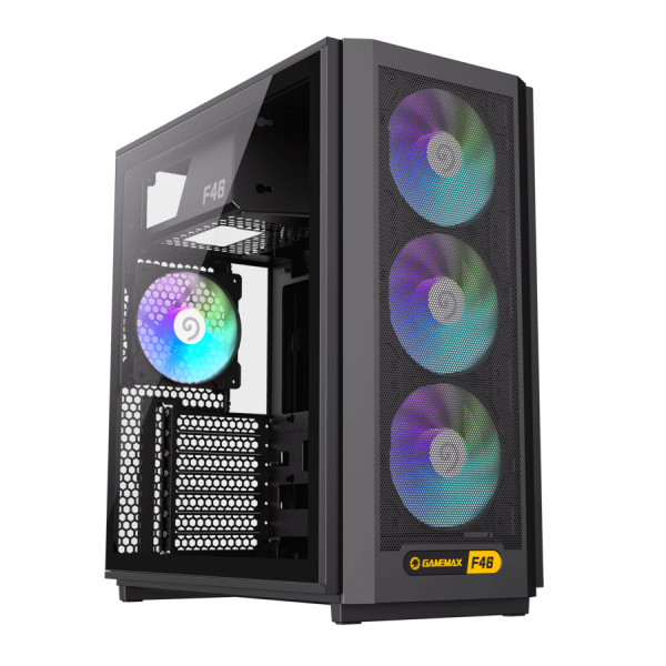 GABINETE GAMER GAMEMAX F46 BLACK ATX P/N F46 BLACK