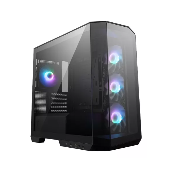 Gabinete MSI MAG PANO M100R PZ - MicroATX Vidrio Templado - 4 Ventiladores ARGB - Negro