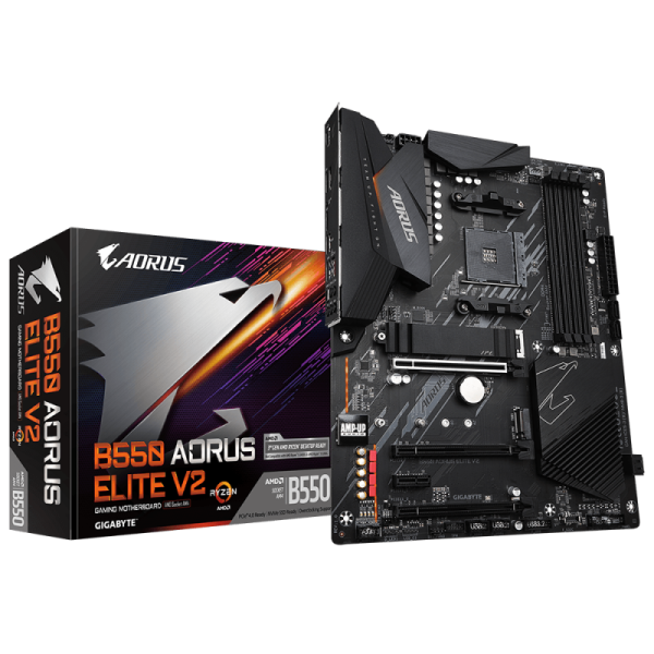 PLACA MADRE GIGABYTE AORUS ELITE AX V2 DDR4 sAM4 P/N B550AORUSELITEAXV2