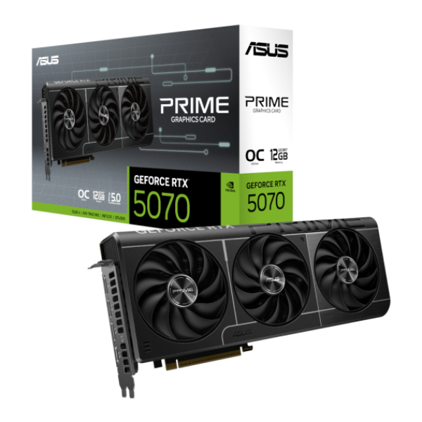 TARJETA DE VIDEO ASUS PRIME GEFORCE RTX 5070 12GB 192BIT GDDR7 OC EDITION P/N PRIME-RTX5070-O12G