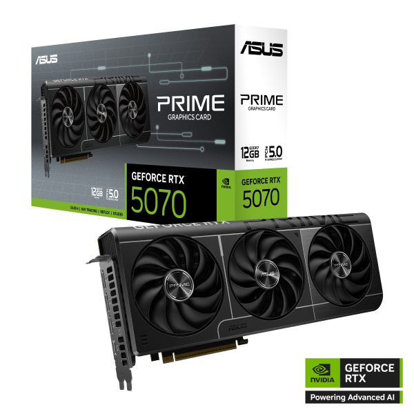 TARJETA DE VIDEO ASUS PRIME GEFORCE RTX 5070 12GB 192BIT GDDR7 P/N PRIME-RTX5070-12G