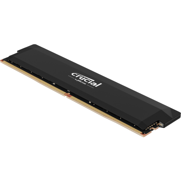 MEMORIA UDIMM CRUCIAL PRO DDR5 16GB 6000MHZ CL48 CON DISIPADOR NEGRO P/N CP16G60C36U5