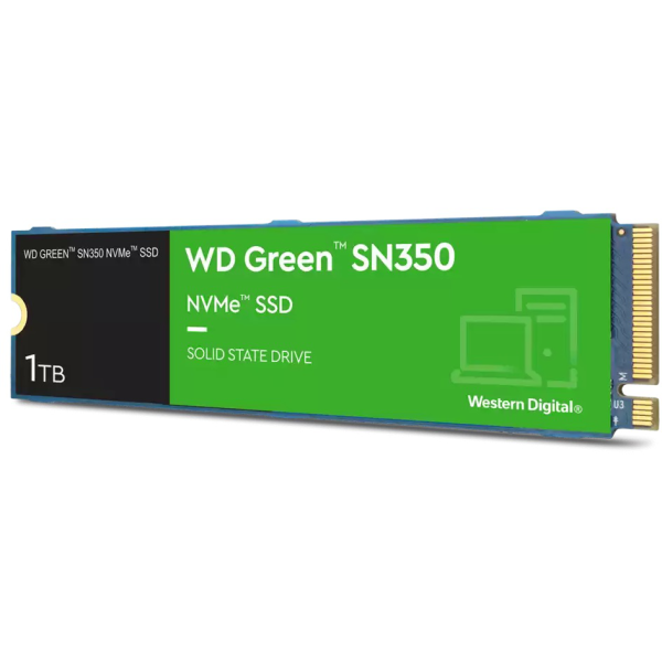 DISCO WESTERN DE ESTADO SOLIDO GREEN 1TB SN350 NVME - M.2 2280 - PCI EXPRESS 3.0 X4 (NVME) P/N WDS100T2G0C
