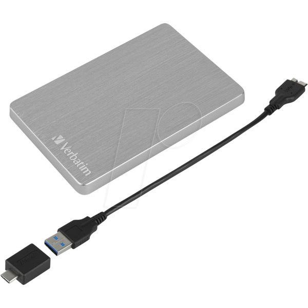 DISCO EXTERNO USB VERBATIM 1TB SILVER - STORE 'N' GO ALU SLIM USB 3.2 P/N 53662