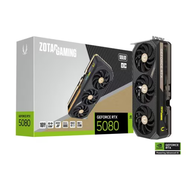TARJETA DE VIDEO ZOTAC NVIDIA RTX 5080 16GB SOLID OC - ZT-B50800J-10P