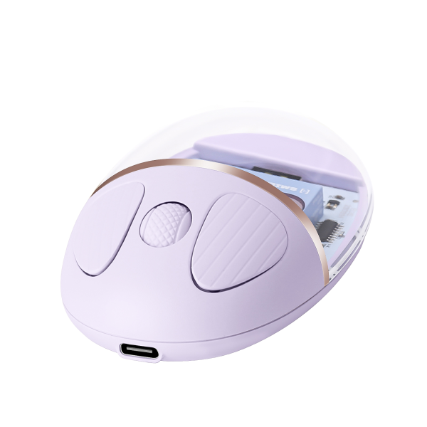 BENWIS CRISTAL MOUSE PURPLE BLUETOOH 2,4 RGB LED DISPLAY