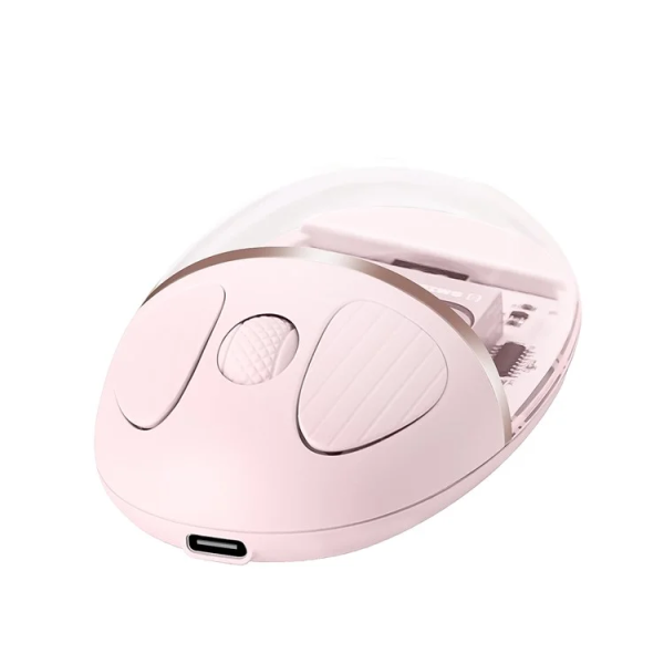 BENWIS CRISTAL MOUSE PINK BLUETOOH 2,4 RGB LED DISPLAY