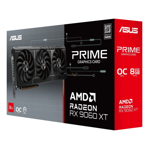 TARJETA DE VIDEO ASUS RADEON RX 9060XT PRIME 8GB P/N PRIME-RX9060XT-08G