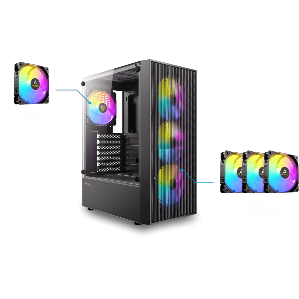 GABINETE ANTEC AX27 ELITE BK ATX 4 FAN 0-761345-10205-6