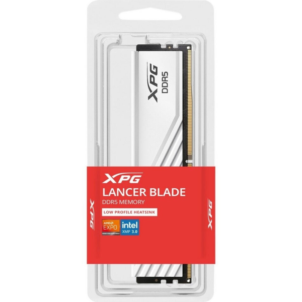 MEMORIA DDR5 XPG UDIMM ADATA XPG 16GB 6000MHZ LANCER BLADE WHITE C36 P/N AX5U6000C3616G-SLABBH
