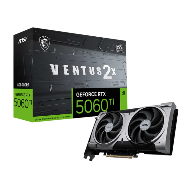 Tarjeta de Video MSI GeForce RTX 5060ti 16G VENTUS 2X OC PLUS