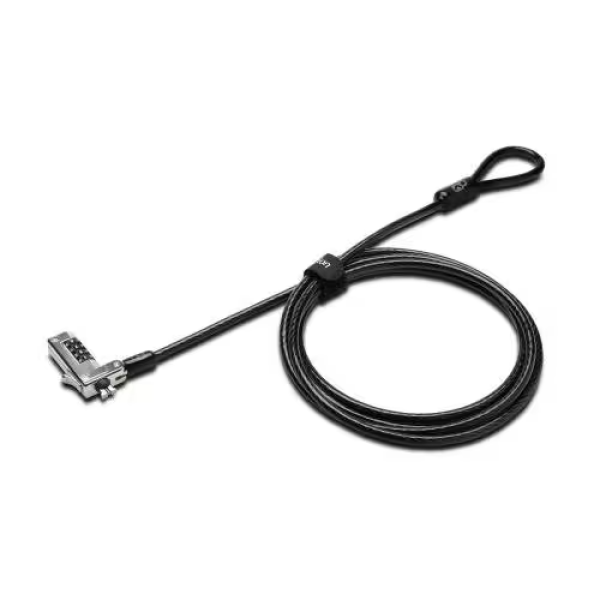 Kensington Slim Cable de Bloqueo Para Portátil - 1.83m Cable - Reiniciable - 4-dígitos - Cerradura de combinación - Negro - Acero al carbono - Para Portátil