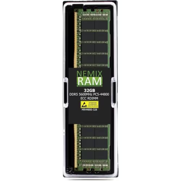 Módulo RAM Lenovo para Servidor - 32GB (1 x 32GB) - DDR5-5600/PC5-44800 DDR5 SDRAM - 5600MHz Doble fila Memoria - 1.10V - ECC - Registrado - 288-clavijas - DIMM