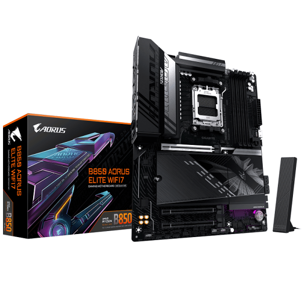 PLACA MADRE GIGABYTE B850 AORUS ELITE WIFI7 sAM5 P/N B850AORUSELITEWIFI7