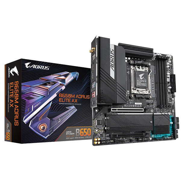 PLACA MADRE GIGABYTE B650M AORUS ELITE AX  sAM5 P/N B650MAORUSELITEAX
