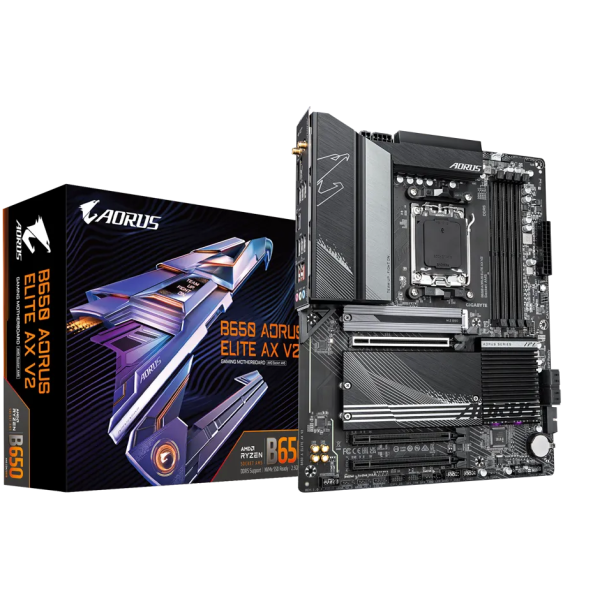 PLACA MADRE GIGABYTE B650 AORUS ELITE AX sAM5 P/N B650AORUSELITEAXV2