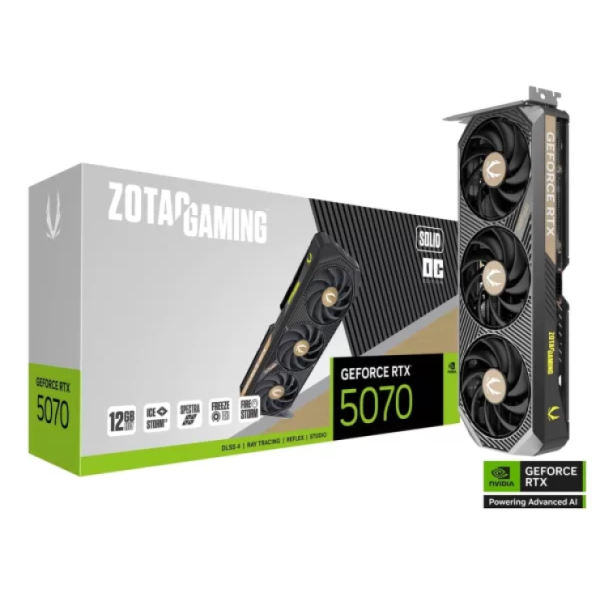 TARJETA DE VIDEO ZOTAC GAMING GEFORCE RTX 5070 SOLID OC - ZT-B50700J-10P
