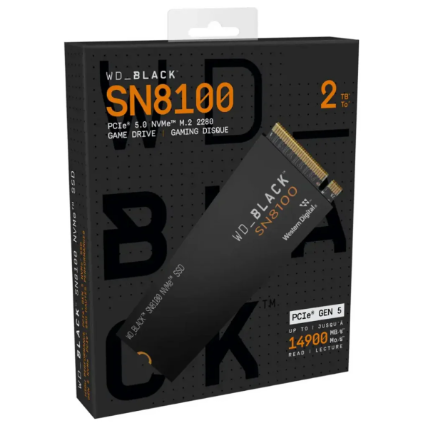 SSD WESTERN DIGITAL BLACK 2TB SN8100 NVME M.2 2280 - PCI EXPRESS 5.0 X4 14900 - 14000 MB/s P/N WDS200T1X0M