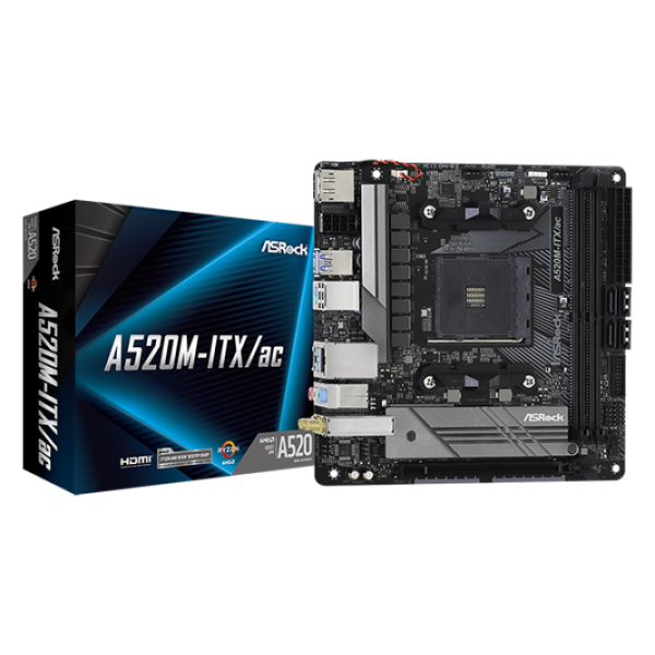 PLACA MADRE ASROCK A520-ITX/AC DDR4 WIFI sAM4