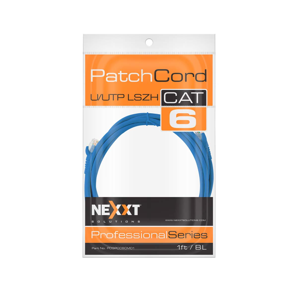 PATCH CORD NEXXT 30CM AZUL CAT6 P/N PCGPCC6CM01BL