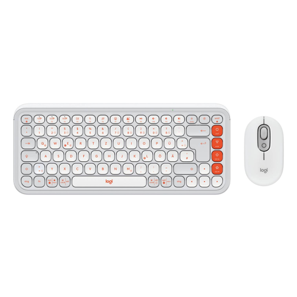 Kit de teclado y mouse logitech Bluetoth - Spanish - Off white P/N 920-013055