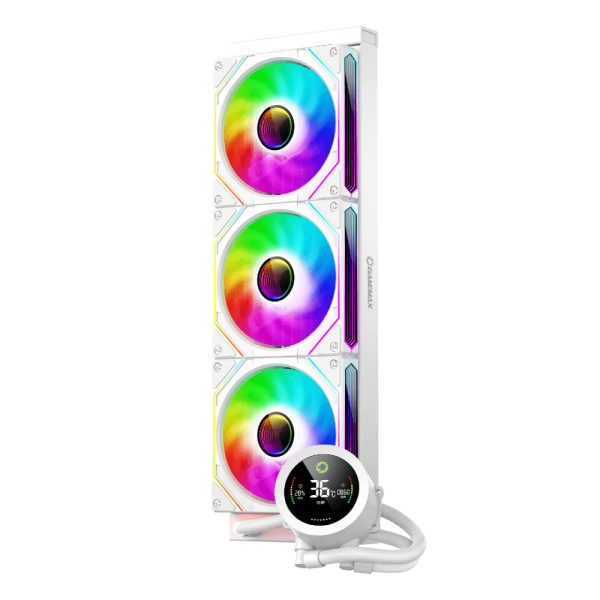 SISTEMA DE REFRIGERACION LIQUIDA GAMEMAX WATERCOOLING ICEBURG 360 DIGITAL WHITE ( s1700 ready y AM5 ) P/N ICEBURG-360-DIGITAL-WH