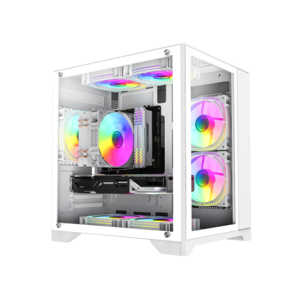 GABINETE GAMER GAMEMAX INFINITY MINI WHITE MICRO ATX