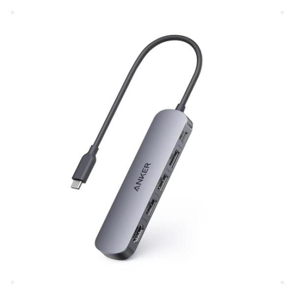Hub Anker 5 en 1 USB-C (modelo A8357), HDMI, Puertos USB-A y Carga Pass-Through