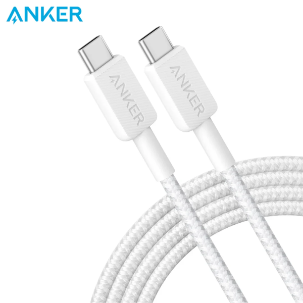 Cable de carga Anker 322 USB-C to USB-C 90cm blanco