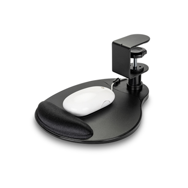 SOPORTE PAD MOUSE CON APOYA MUÑECA AIDATA CON PRENSA AJUSTABLE - DO-4032-BK