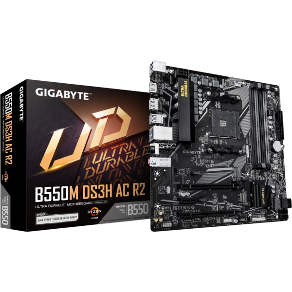 PLACA MADRE  GIGABYTE B550M DS3H AC R2 sAM4 P/N B550MDS3HACR2