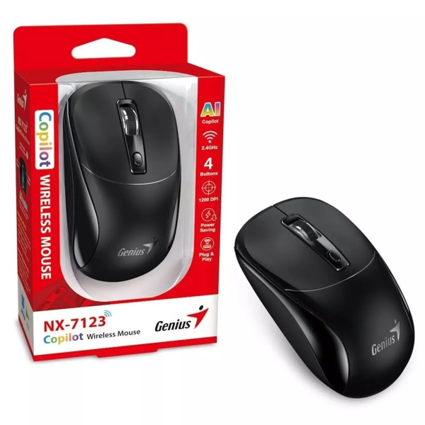 MOUSE GENIUS INALAMBRICO NX 7123 NEGRO P/N 150GEN09499