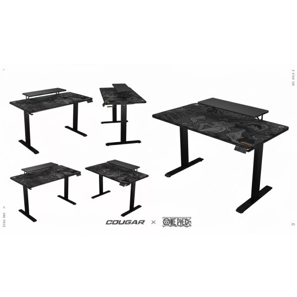 ESCRITORIO GAMER COUGAR E-STAR 120 EDICION ONE PIECE - LUFFY BLACK P/N 3MSTALUF.0001