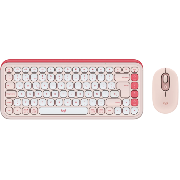 Kit de Teclado y Mouse Logitech Bluetooth - Spanish - Rose