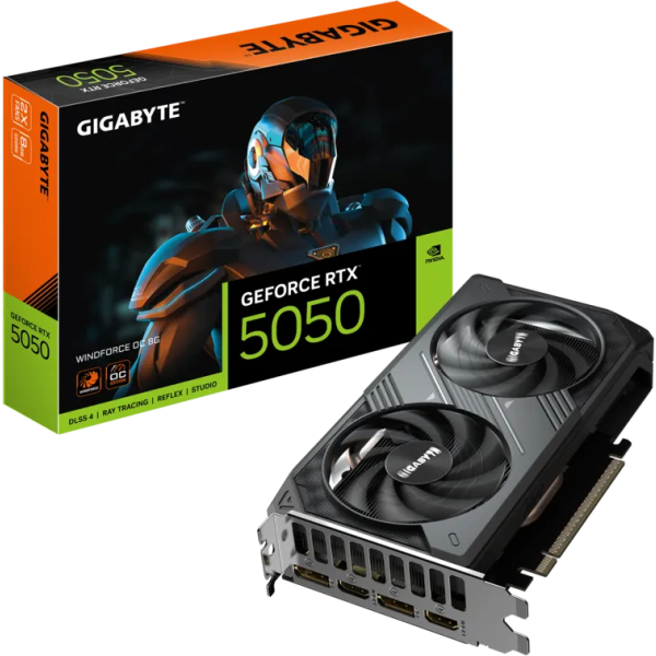 TARJETA DE VIDEO GIGABYTE RTX 5050 WINDFORCE OC V2 8G DDR6 PCIEXx16
