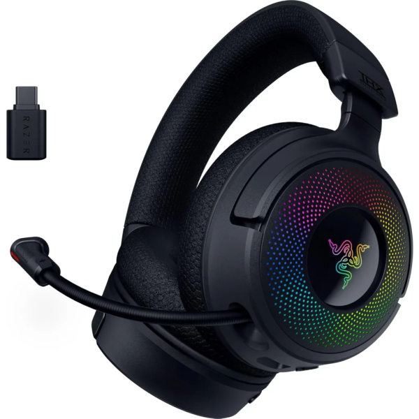 Audífonos Gamer Razer Kraken V4 X Chroma RGB - 7.1, Bluetooth/ Dongle USB-C, Micrófono HyperClear, Negro