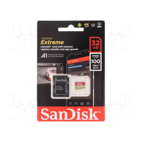 MicroSD SanDisk Extreme 32GB microSDHC UHS-I 100Mb/s U3V30 - GoPro