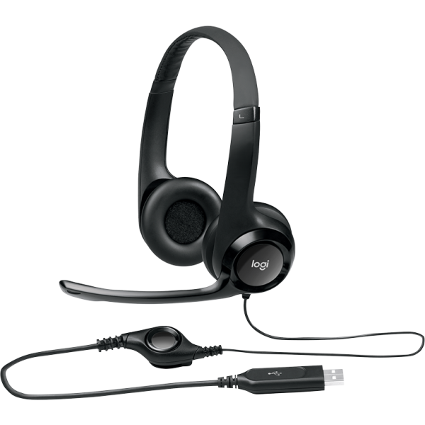 Audifono con microfono Logitech H390 USB-C Negros