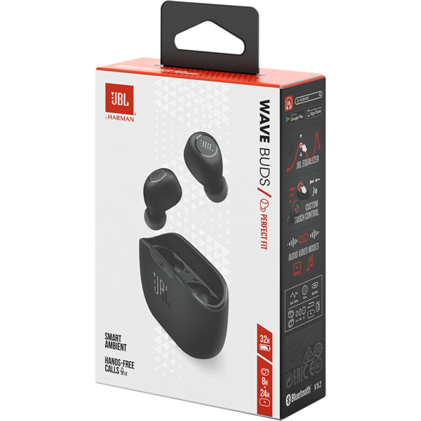 Audifonos Bluetooth JBL Wave Buds 2 - True Wireless - Negros