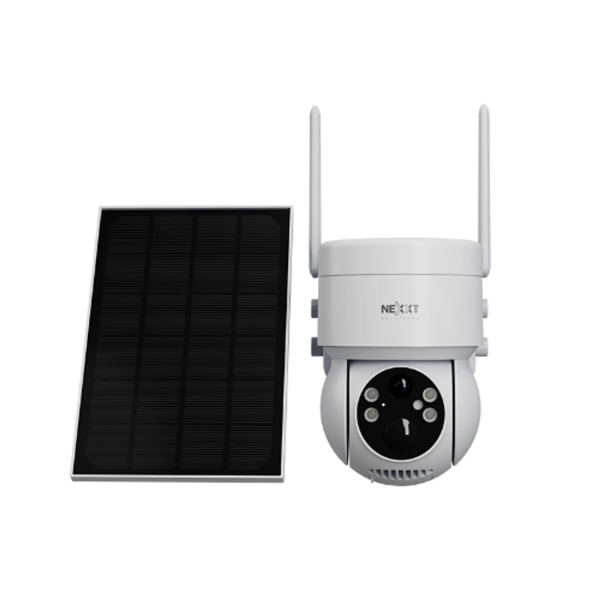 Camara de seguridad Nexxt Solutions Home 2k PTZ con panel solar incluido