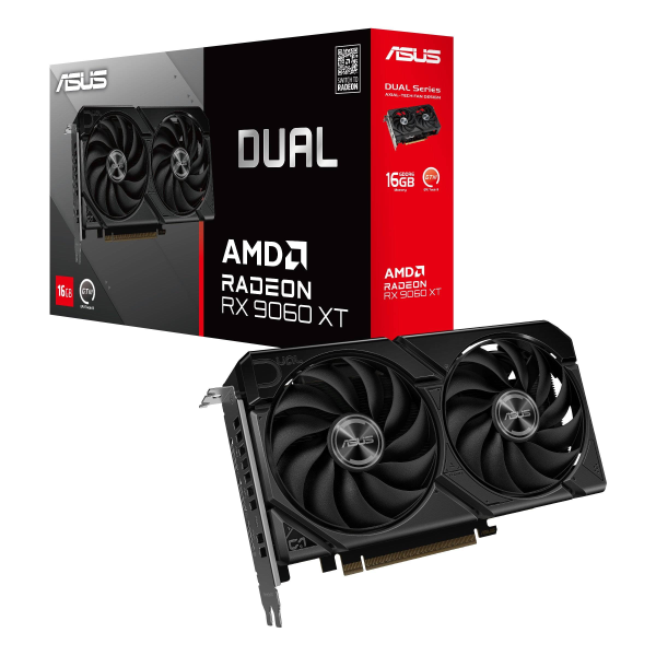 Tarjeta de Video ASUS Radeon Dual RX 9060XT 16GB GDDR6 192-bit PCIe 5.0