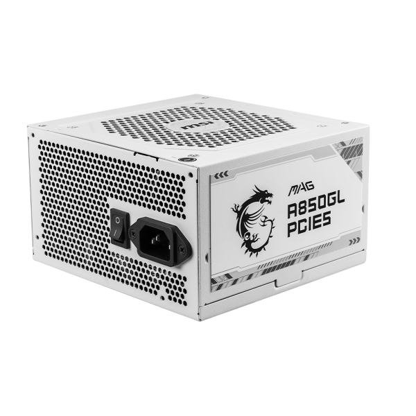 FUENTE DE PODER MSI 850W 80PLUS GOLD FULL MODULAR ATX 3.1 PCIE 5.0 WHITE P/N MGA A1000GLS PCIE5 WHITE