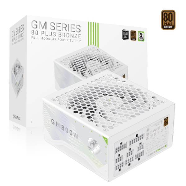 FUENTE DE PODER GAMEMAX 800W 80 PLUS BRONZE MODULAR WHITE P/N GM-800B WH