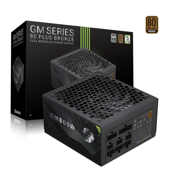 FUENTE DE PODER GAMEMAX 800W 80 PLUS BRONZE MODULAR P/N GM-800B BK