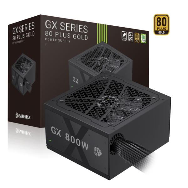 FUENTE DE PODER GAMEMAX GX-800 BLACK 80+ GOLD P/N GX 800G BK
