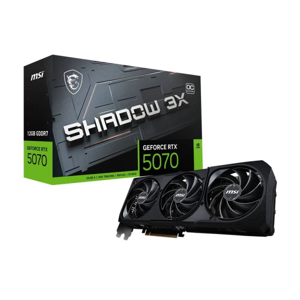 Tarjeta de Video MSI Nvidia GeForce RTX 5070 SHADOW 3X OC 12GB GDDR7 192-bit PCI-e 5.0